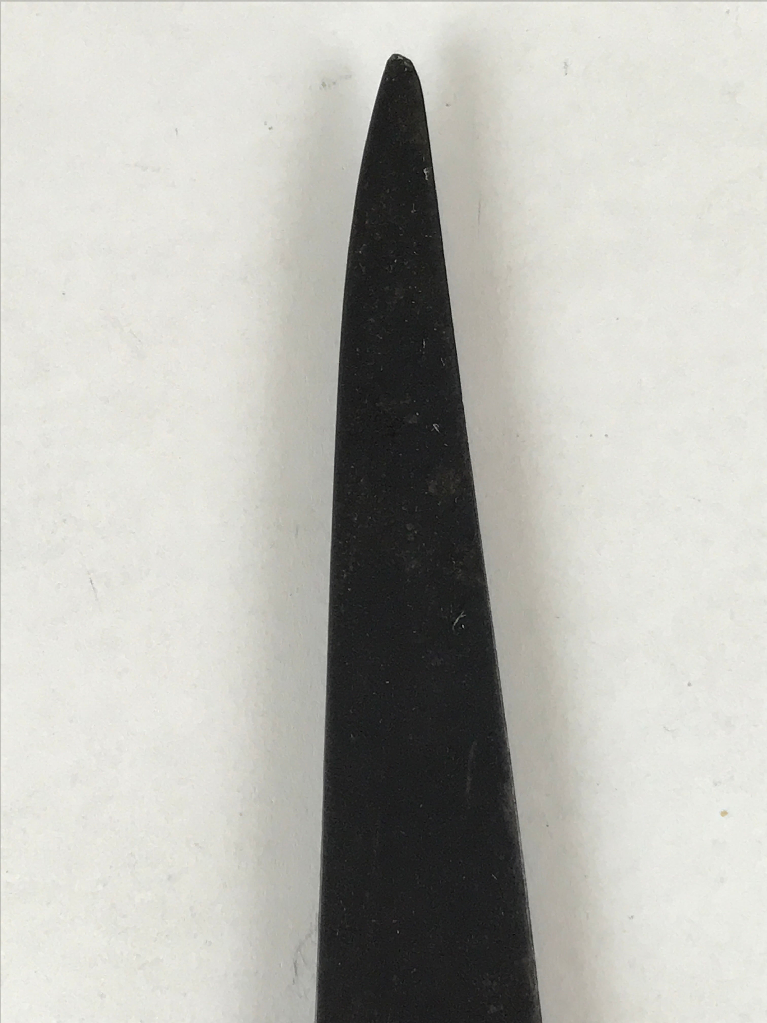 Japanese Kitchen Knife Vtg Sakai Takayuki Brown Steel Wood Long Hocho KN9