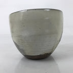 Japanese Kohiki Ceramic Yunomi Teacup Vtg Red Clay White Glossy Glaze TC524