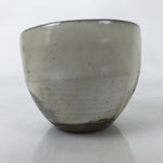 Japanese Kohiki Ceramic Yunomi Teacup Vtg Red Clay White Glossy Glaze TC524