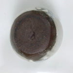 Japanese Kohiki Ceramic Yunomi Teacup Vtg Red Clay White Glossy Glaze TC524