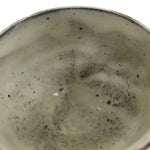 Japanese Kohiki Ceramic Yunomi Teacup Vtg Red Clay White Glossy Glaze TC524