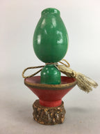 Japanese Kokeshi Doll Ornament Vtg Figurine Sake Bottole Cup Hood Child KF146