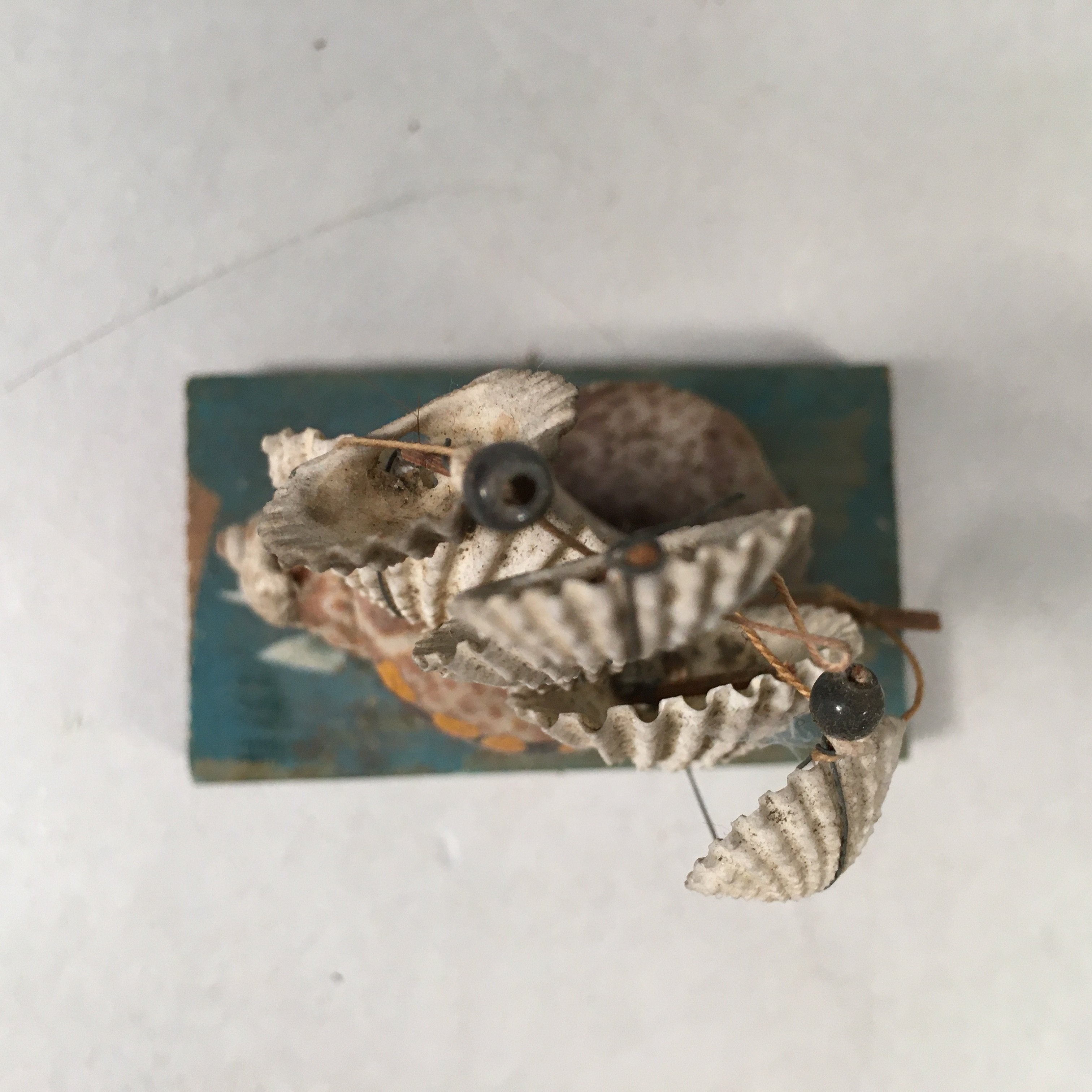Japanese Kokeshi Doll Vtg Figurine Conch Shell Sail Boat Ship Yacht KF359