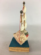 Japanese Kokeshi Doll Vtg Shell Sails Figurine Sail Boat Ship Mast KF200