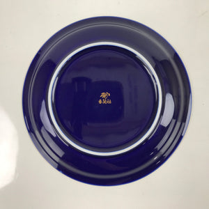 Japanese Koransha Porcelain Cup Saucer Set Vtg Lazuli Blue Gold Rotary Club Y179