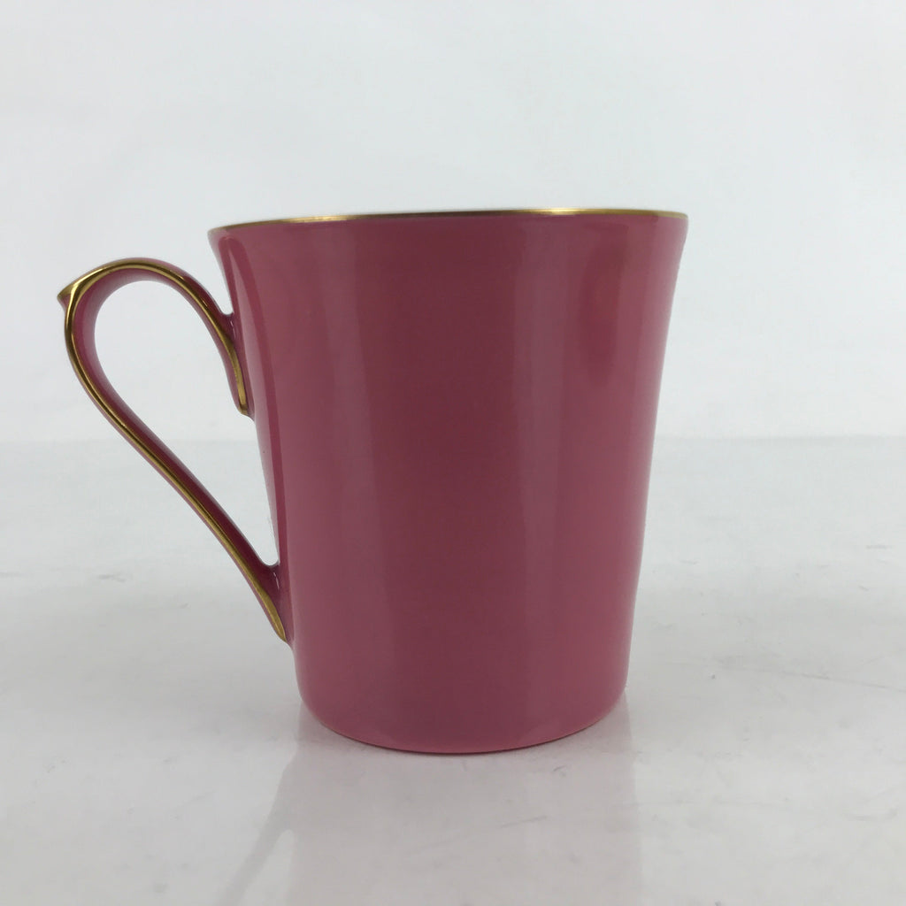 Japanese Koransha Porcelain Cup Saucer Set Vtg Pink Gold Rotary Club Y180