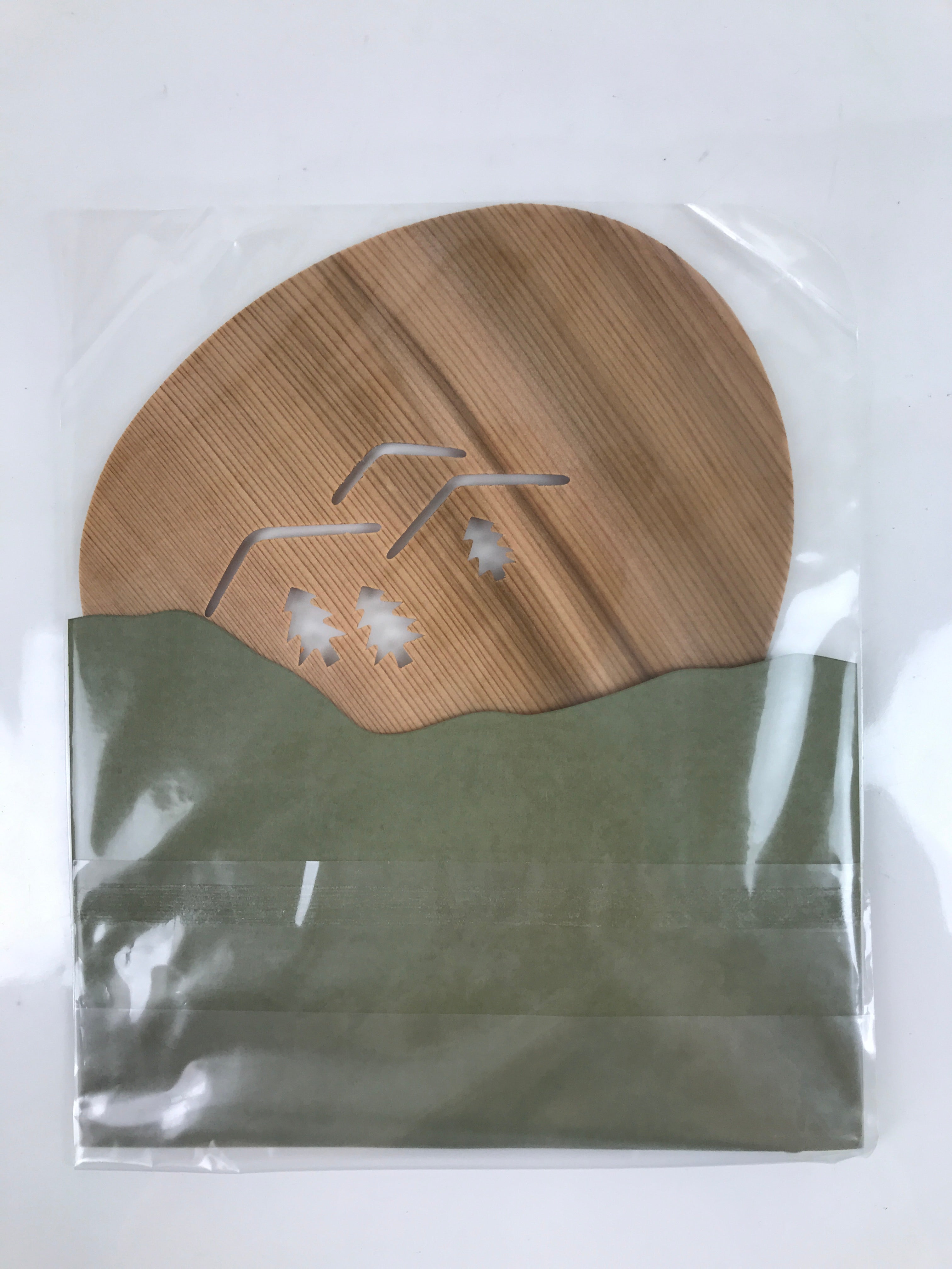 Japanese Koya Cedar Wood Fan Small Uchiwa Koyasan Mountain Simple Trees U160