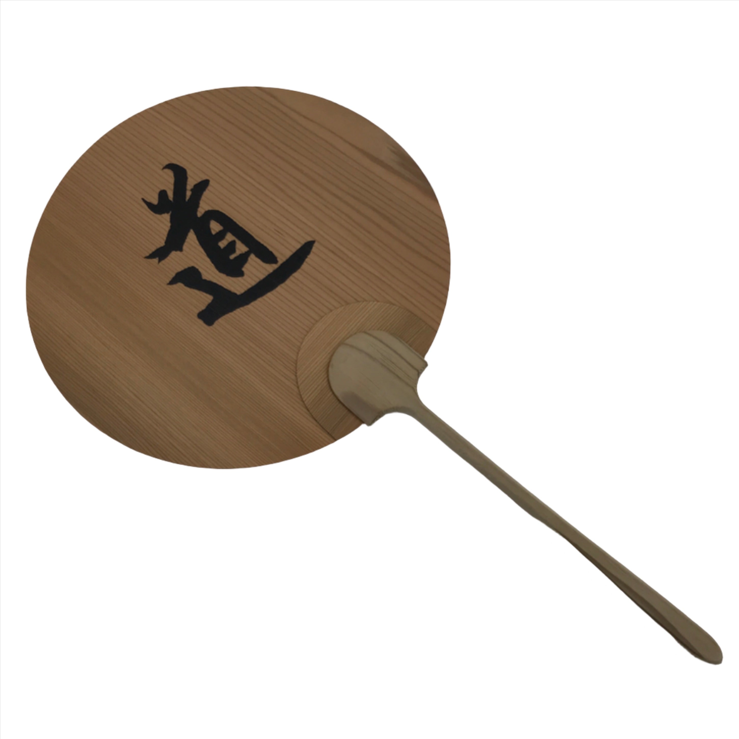 Japanese Koya Cedar Wood Fan Uchiwa Kobo Daishi Buddhist Roukoshiiki Kanji U161