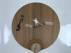 Japanese Koya Cedar Wood Fan Uchiwa Round Kitayama River Rafting Kanji U162
