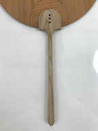 Japanese Koya Cedar Wood Fan Uchiwa Round Kitayama River Rafting Kanji U162