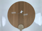 Japanese Koya Cedar Wood Fan Uchiwa Round Kitayama River Rafting Kanji U162