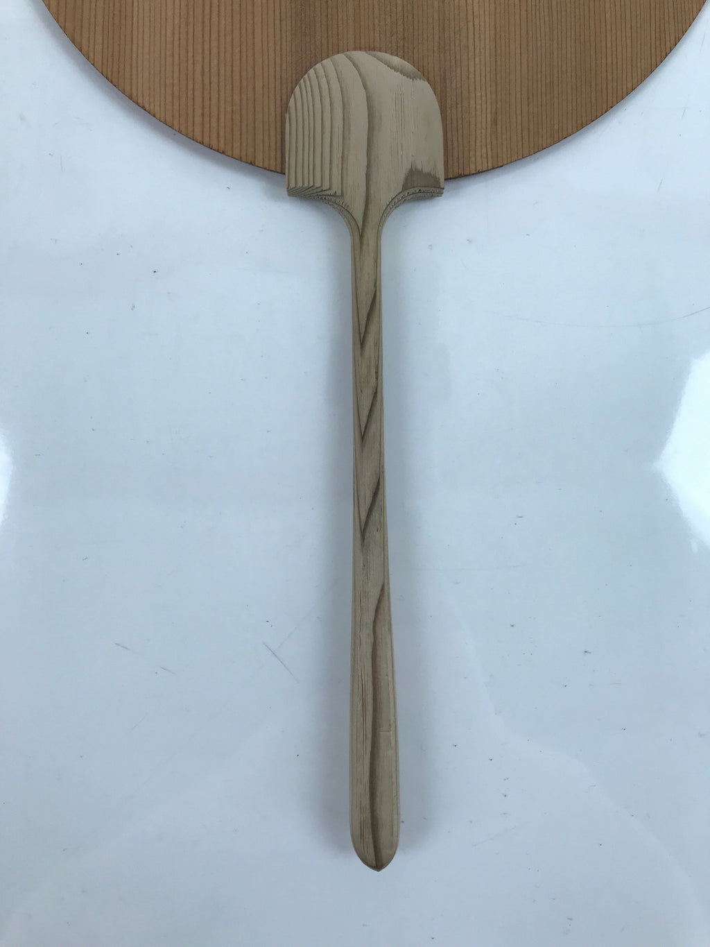 Japanese Koya Cedar Wood Fan Uchiwa Round Kitayama River Rafting Kanji U162
