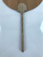 Japanese Koya Cedar Wood Fan Uchiwa Round Kitayama River Rafting Kanji U162