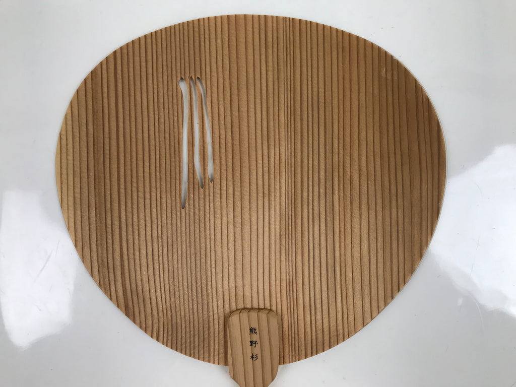 Japanese Kumano Cedar Wood Fan Small Uchiwa Nachi Taisha Falls Shrine Crow U157