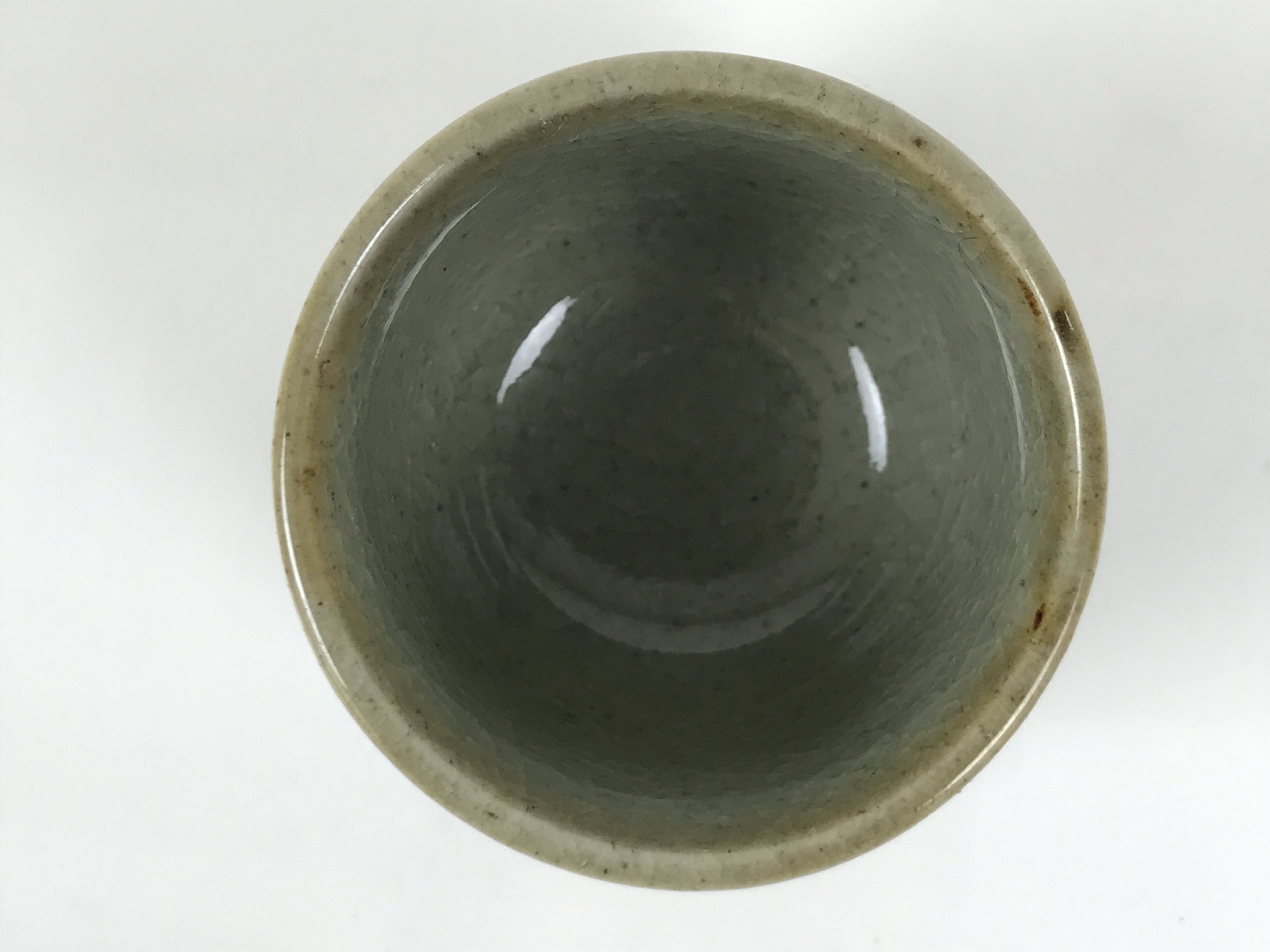 Japanese Kutani Imari Ceramic Sake Cup Vtg Tsubomi Ochoko Flowers Bird Gray G336