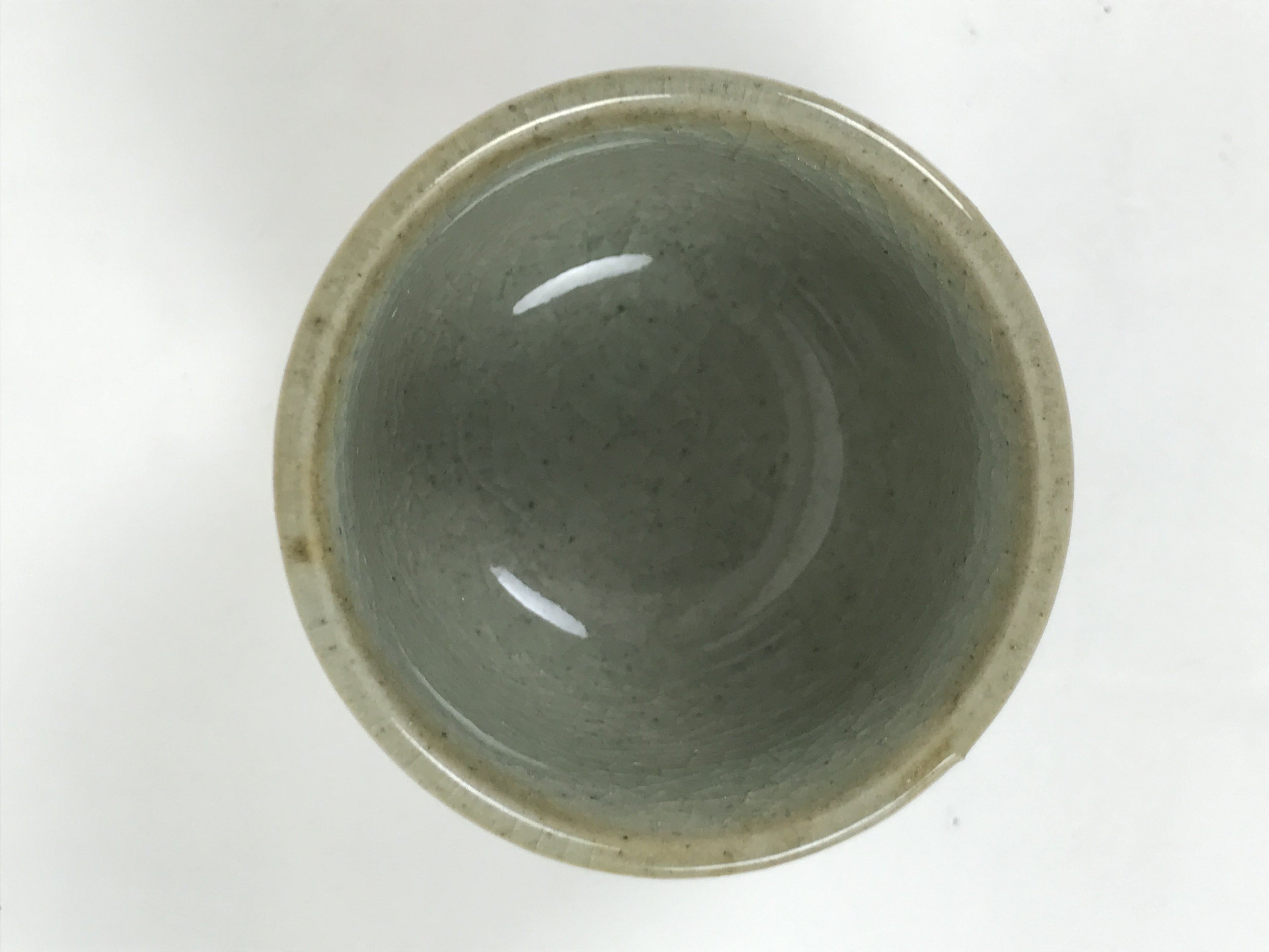 Japanese Kutani Imari Ceramic Sake Cup Vtg Tsubomi Ochoko Flowers Bird Gray G337