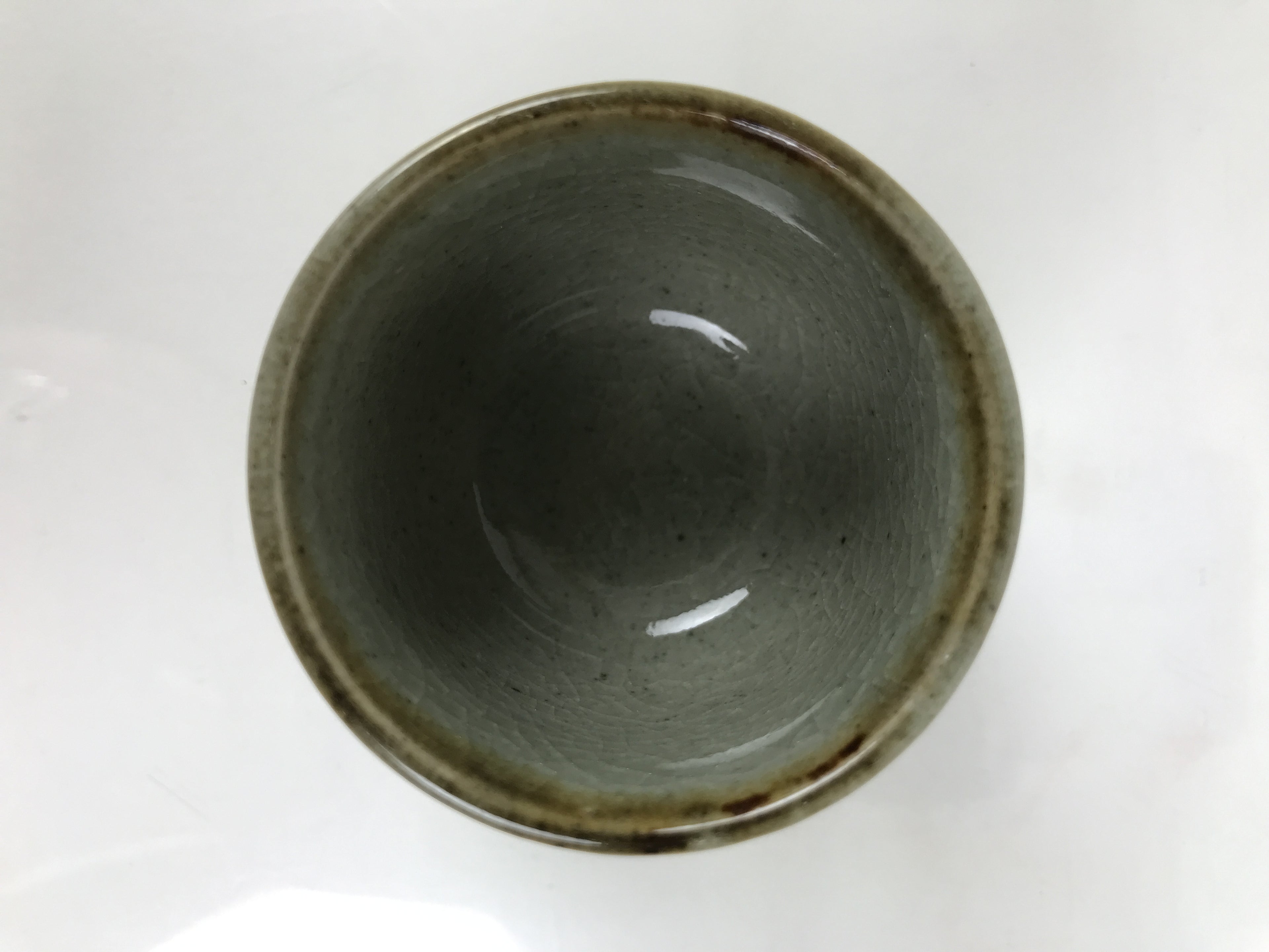 Japanese Kutani Imari Ceramic Sake Cup Vtg Tsubomi Ochoko Flowers Bird Gray G339