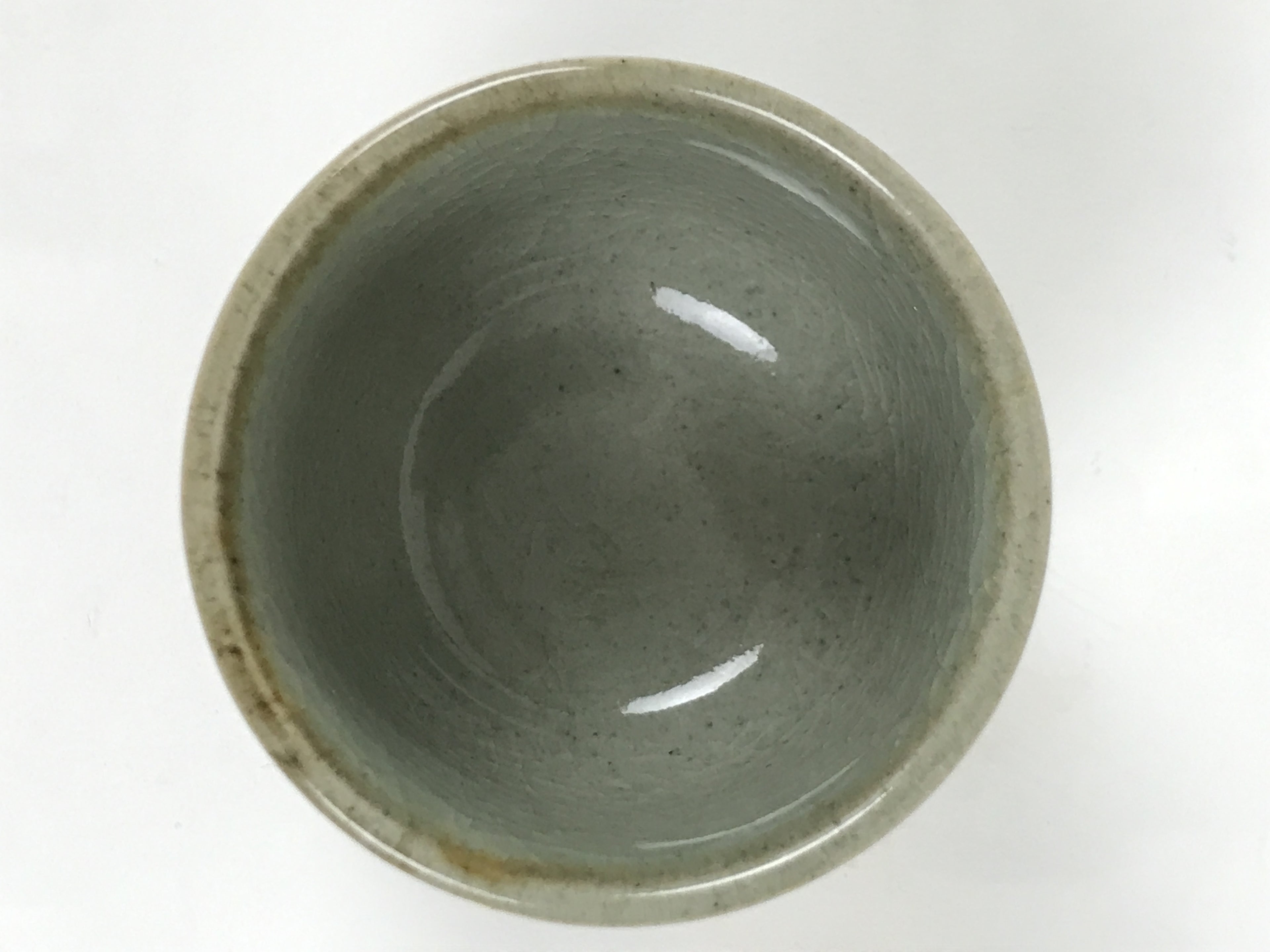 Japanese Kutani Imari Ceramic Sake Cup Vtg Tsubomi Ochoko Flowers Bird Gray G340