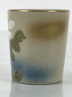 Japanese Kutani Imari Porcelain Sake Cup Vtg Straight Ochoko White Peony G317