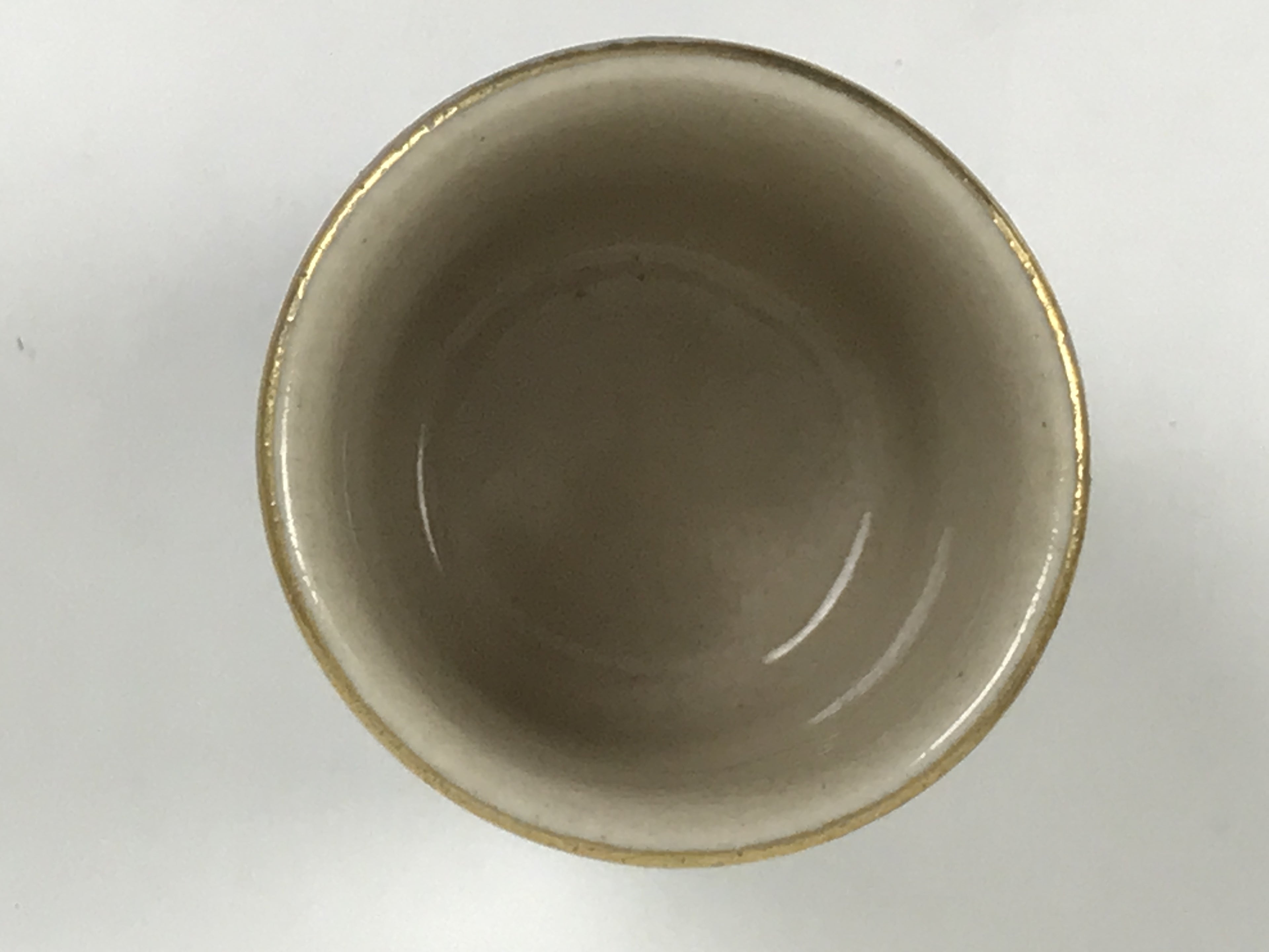 Japanese Kutani Imari Porcelain Sake Cup Vtg Straight Ochoko White Peony G317