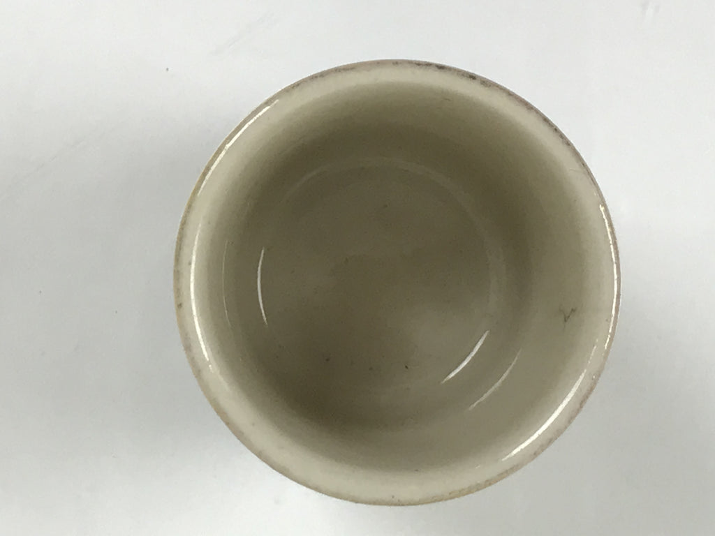 Japanese Kutani Imari Porcelain Sake Cup Vtg Straight Ochoko White Peony G318