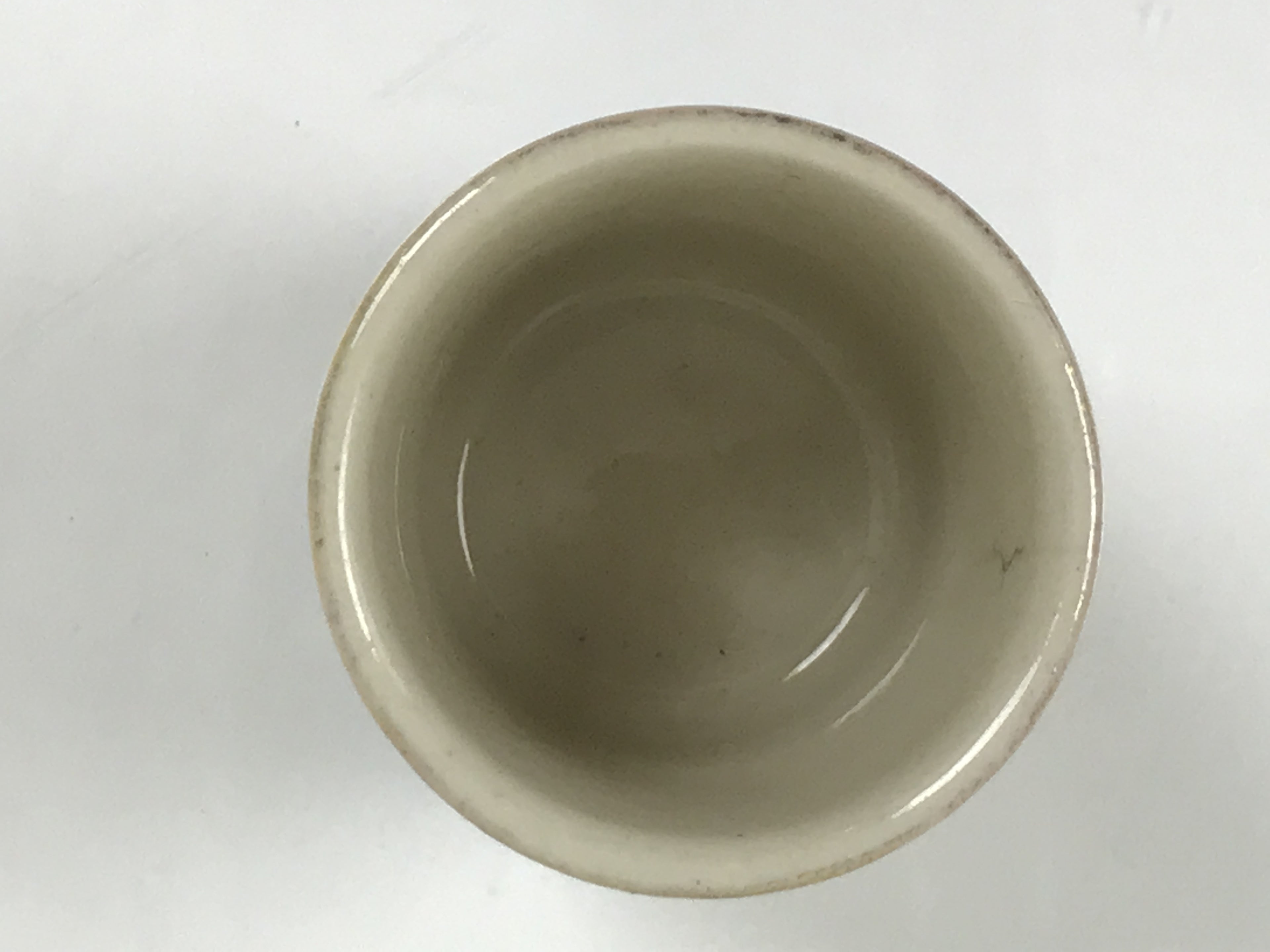 Japanese Kutani Imari Porcelain Sake Cup Vtg Straight Ochoko White Peony G318