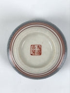 Japanese Kutani Imari Porcelain Sake Cup Vtg Tsubomi Ochoko Blue Dot Flower G326