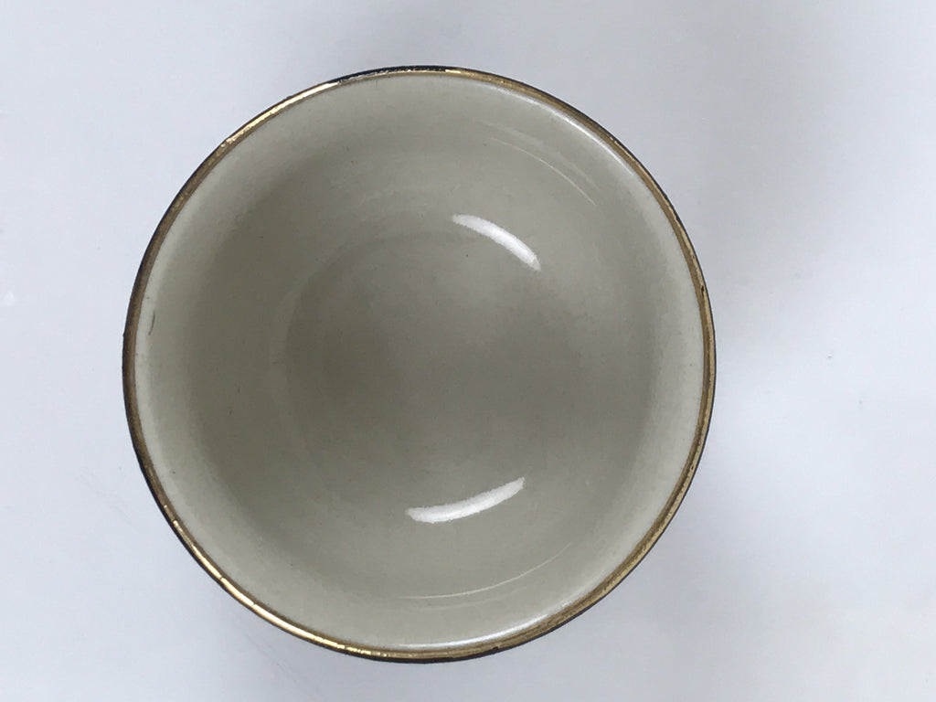 Japanese Kutani Imari Porcelain Sake Cup Vtg Tsubomi Ochoko Blue Dot Flower G327