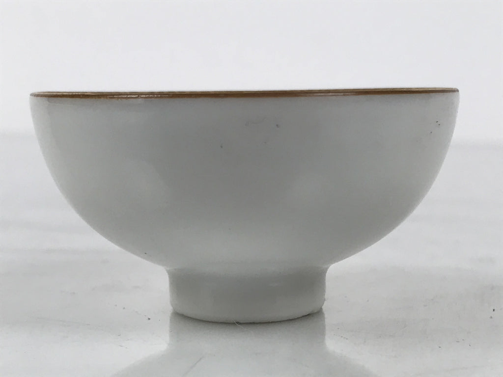 Japanese Kutani Imari Porcelain Sake Cup Vtg Tsubomi Ochoko Court Carriage G322