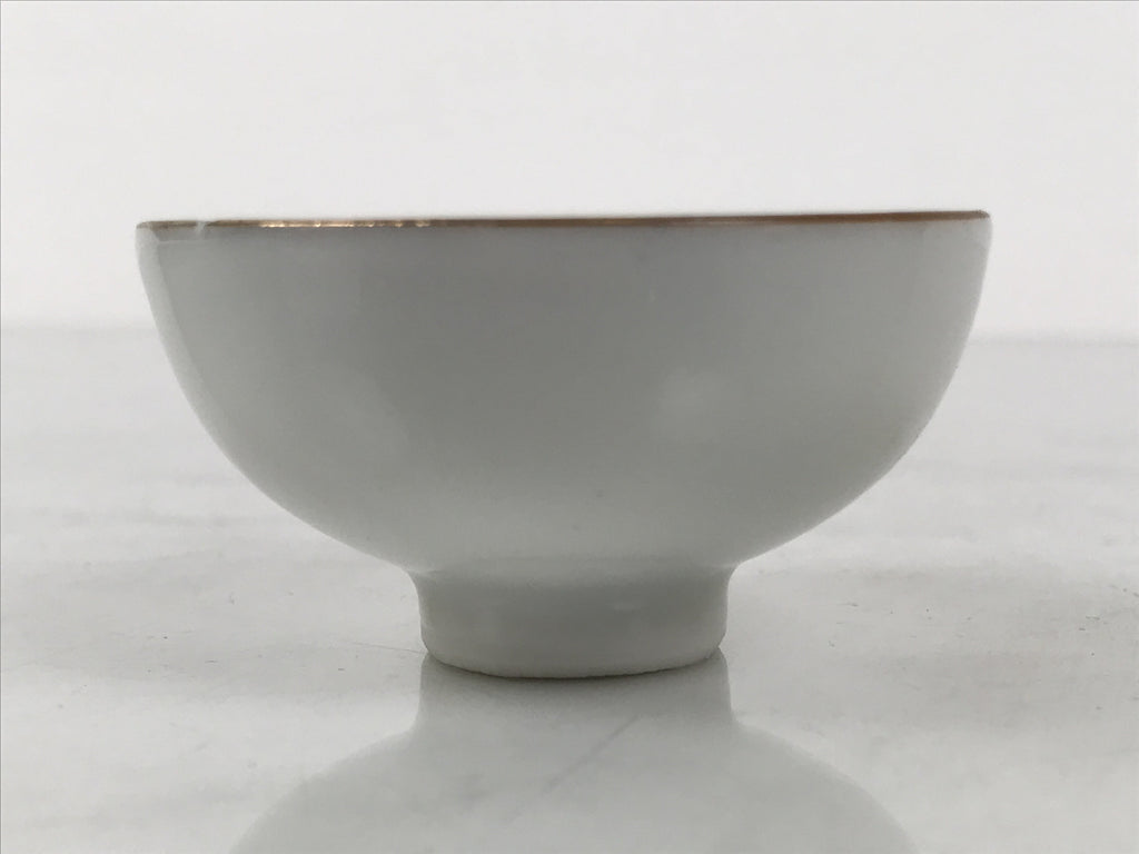 Japanese Kutani Imari Porcelain Sake Cup Vtg Tsubomi Ochoko Court Carriage G323