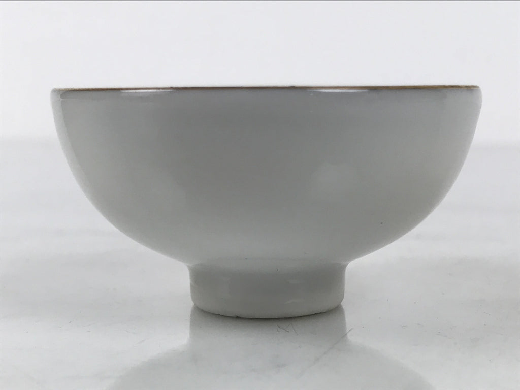 Japanese Kutani Imari Porcelain Sake Cup Vtg Tsubomi Ochoko Court Carriage G324