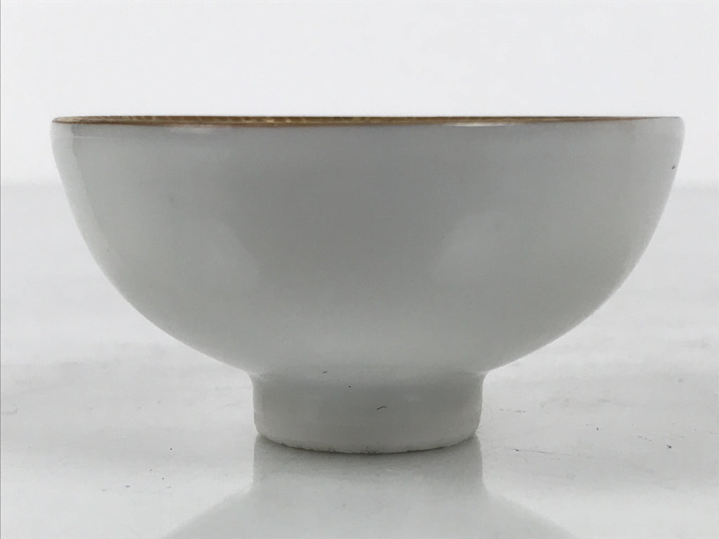 Japanese Kutani Imari Porcelain Sake Cup Vtg Tsubomi Ochoko Court Carriage G325