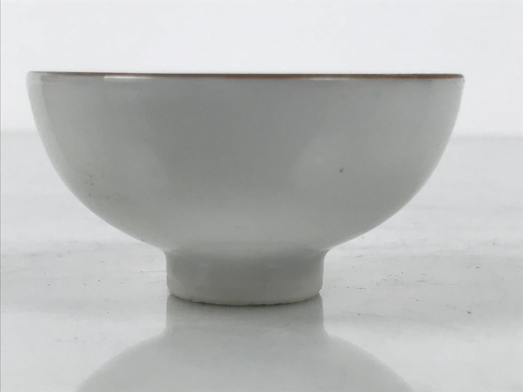 Japanese Kutani Imari Porcelain Sake Cup Vtg Tsubomi Ochoko Court Carriage G325