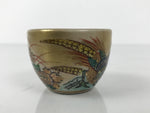 Japanese Kutani Imari Porcelain Sake Cup Vtg Tsubomi Ochoko Pheasant Birds G315