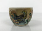 Japanese Kutani Imari Porcelain Sake Cup Vtg Tsubomi Ochoko Pheasant Birds G316