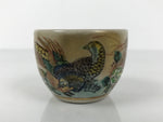 Japanese Kutani Imari Porcelain Sake Cup Vtg Tsubomi Ochoko Pheasant Birds G316