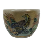 Japanese Kutani Imari Porcelain Sake Cup Vtg Tsubomi Ochoko Pheasant Birds G316