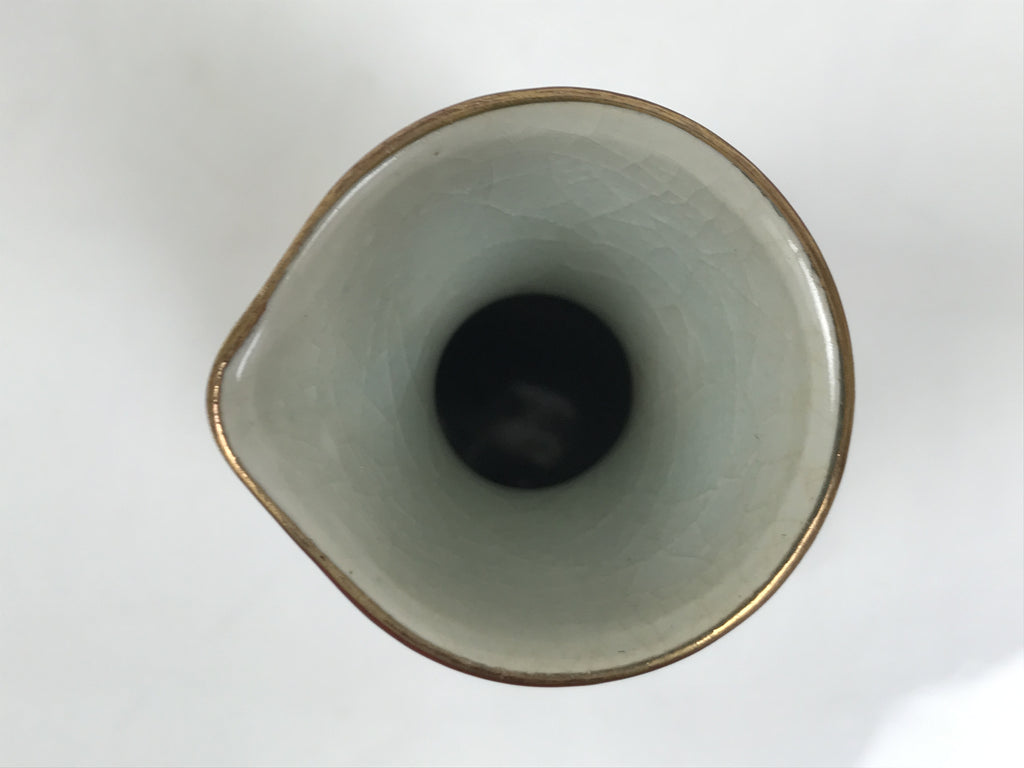 Japanese Kutani Porcelain Sake Bottle Tokkuri Shochikubai Pine Plum Bamboo TS916