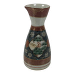 Japanese Kutani Porcelain Sake Bottle Tokkuri Shochikubai Pine Plum Bamboo TS917