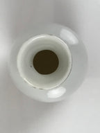 Japanese Kutani Porcelain Sake Bottle Tokkuri Vtg White Red Gold Lines TS843