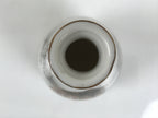 Japanese Kutani Porcelain Sake Bottle Tokkuri White Gold Court Carriage TS893