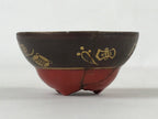 Japanese Kutani Porcelain Sake Cup Vtg Red Face Bottom Green Gold Character G113