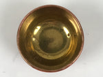 Japanese Kutani Porcelain Sake Cup Vtg Tsubomi Ochoko Red Gold Shippo G299