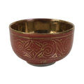 Japanese Kutani Porcelain Sake Cup Vtg Tsubomi Ochoko Red Gold Star G300
