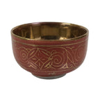 Japanese Kutani Porcelain Sake Cup Vtg Tsubomi Ochoko Red Gold Star G300