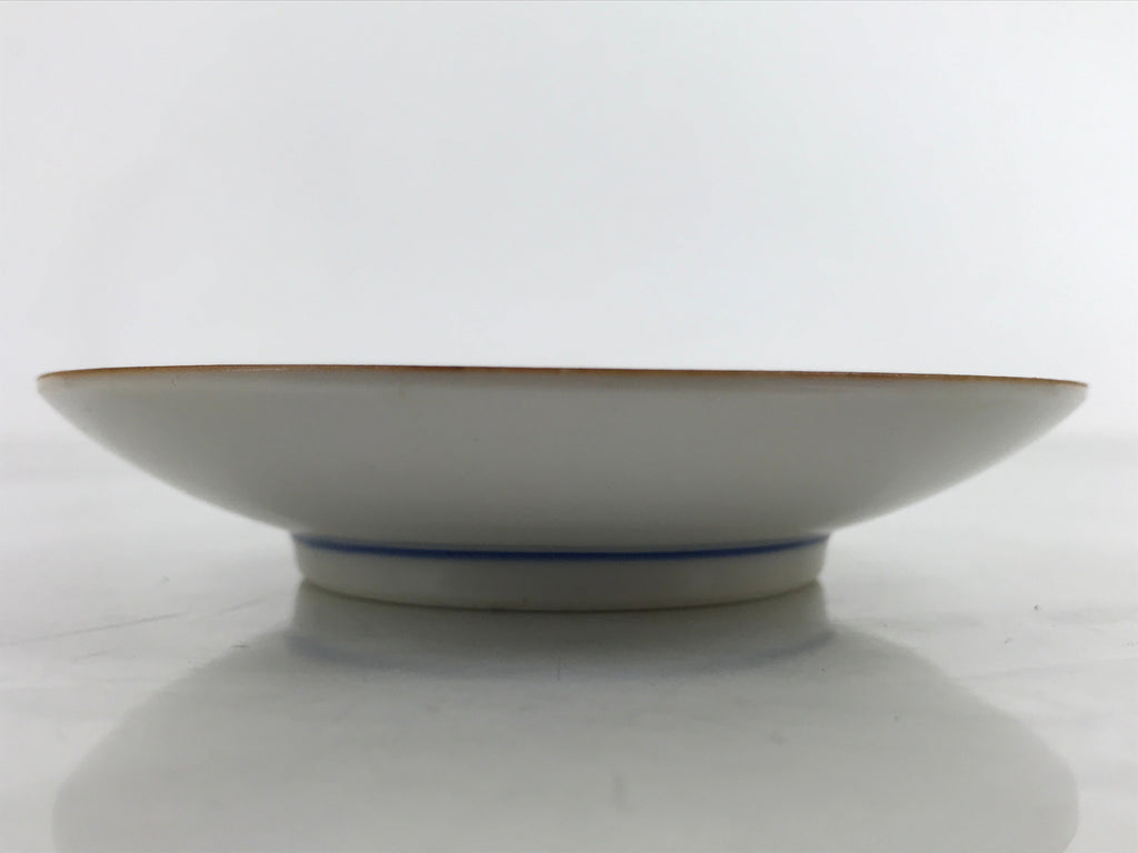 Japanese Kutani Porcelain Small Plate Mamezara Vtg Yellow Peony Flowers Y94