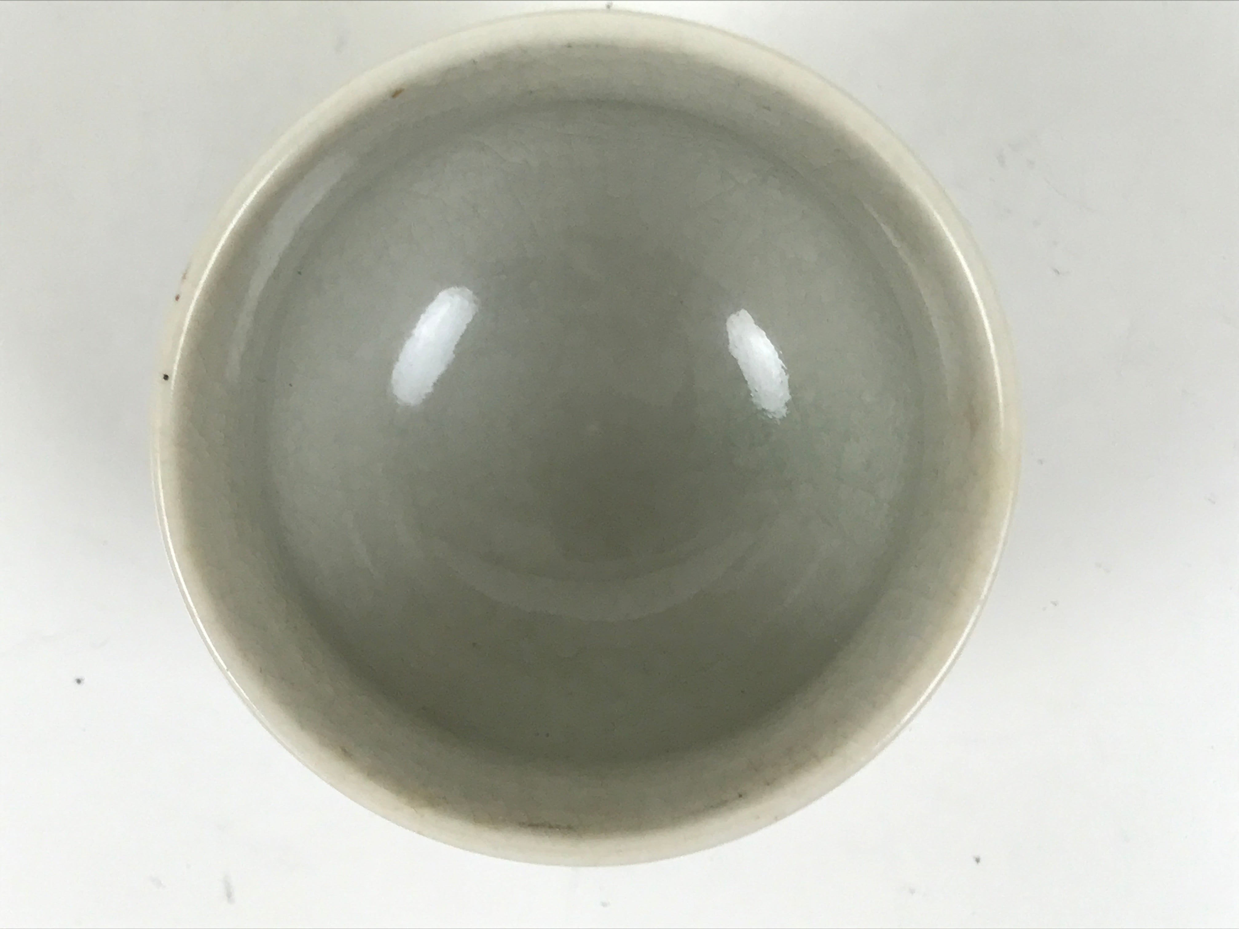 Japanese Kutani Porcelain Teacup Vtg Yunomi Pagoda Mountain Scene Sencha TC607