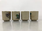 Japanese Kutani Ware Ceramic Sake Cup 12pc Set Vtg Guinomi Sakazuki Zodiac PX773