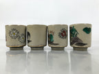 Japanese Kutani Ware Ceramic Sake Cup 12pc Set Vtg Guinomi Sakazuki Zodiac PX773