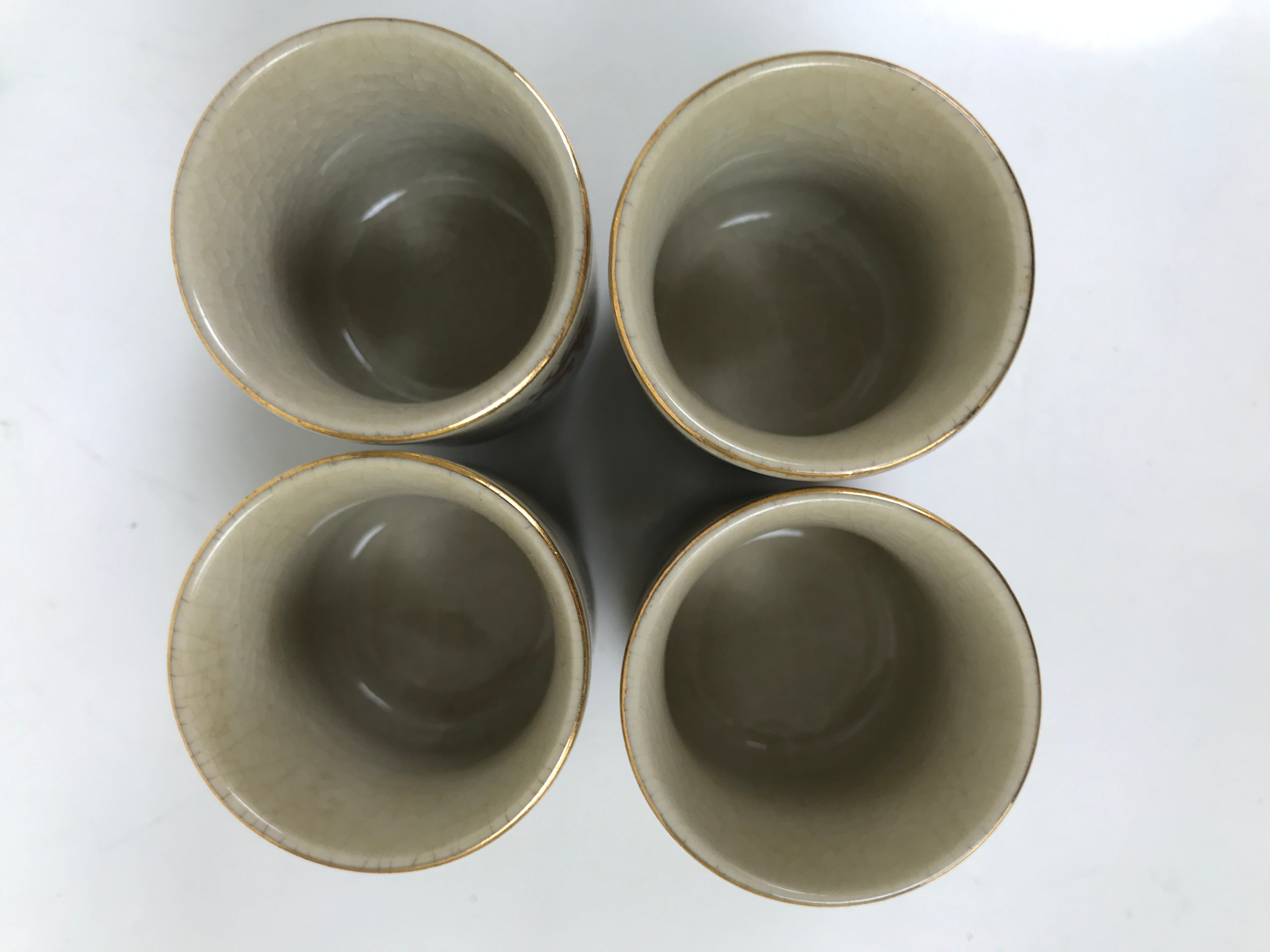 Japanese Kutani Ware Ceramic Sake Cup 12pc Set Vtg Guinomi Sakazuki Zodiac PX773